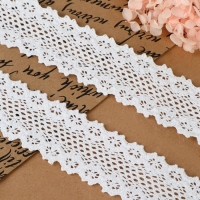 Кружево вязаное, 45 мм &times; 10 &plusmn; 1 м, цвет белый