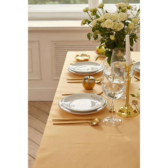 Скатерть Этель Lines 150*220 +/-3см, цв.бежевый, пл. 192 г/м2, хл с ВГМО