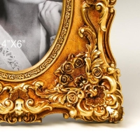 Фоторамка полистоун 10х15 см "Королевский узор" золото 24,5х20 см Фоторамка полистоун 10х15 см "Королевский узор" золото 24,5х20 см