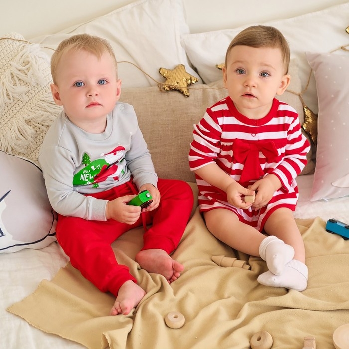 Боди-платье Крошка Я &laquo;Бантик&raquo;, рост 74-80 см, цвет красный/белый