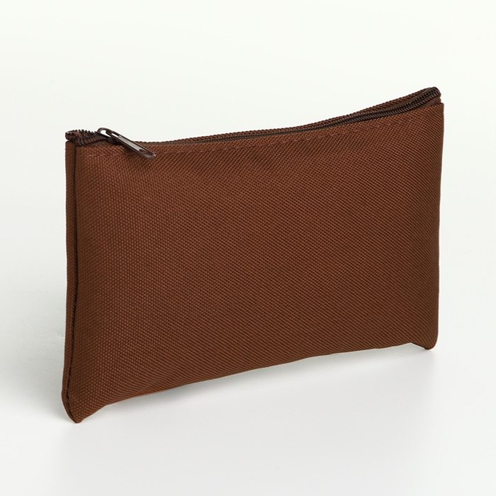 Косметичка на молнии, цвет коричневый Косметичка на молнии, цвет коричневый