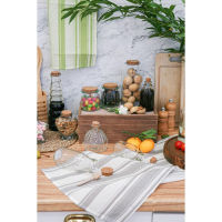 Банка стеклянная для хранения сыпучих продуктов &laquo;Эко&raquo; с ложкой, 1 л, 11&times;16 см, с бамбуковой крышкой