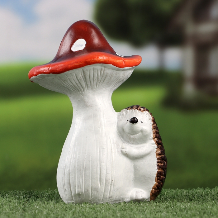 Садовая фигура Садовая фигура "Ежик под мухомором" 8х11х19см