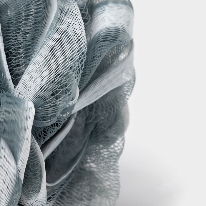 Мочалка для тела Доляна &laquo;Градиент&raquo;, 40 гр, тубус в подарок, цвет серый