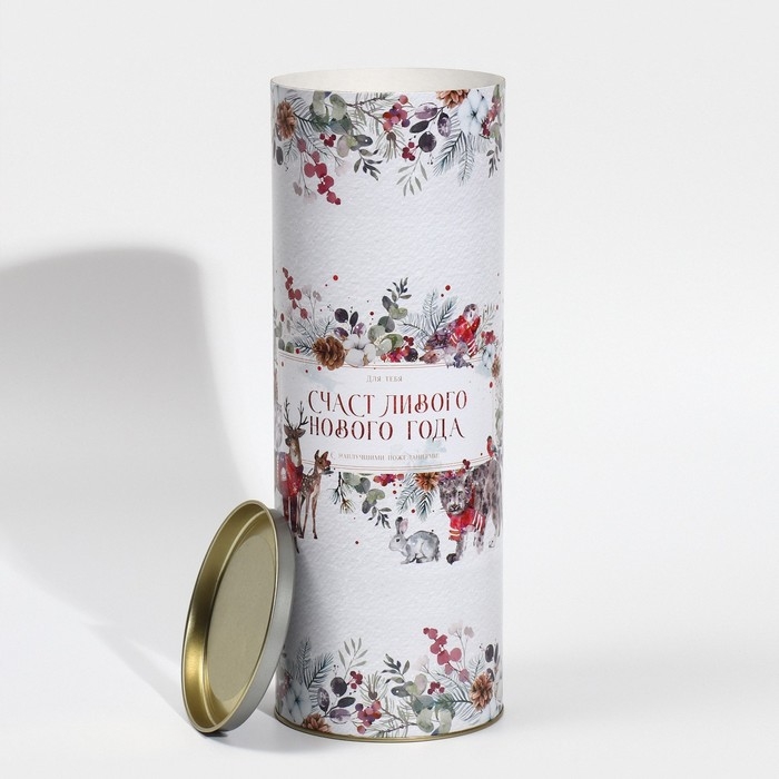Тубус под бутылку &laquo;Счастливого Нового года&raquo;, 10 х 34 см, Новый год