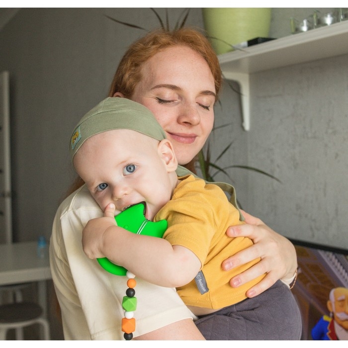 Прорезыватель силиконовый на держателе «Котик», Крошка Я Прорезыватель силиконовый на держателе «Котик», Крошка Я