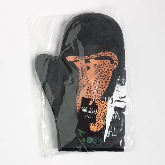 Набор подарочный The wild life: полотенце, варежка-прихватка, кисть, лопатка, венчик