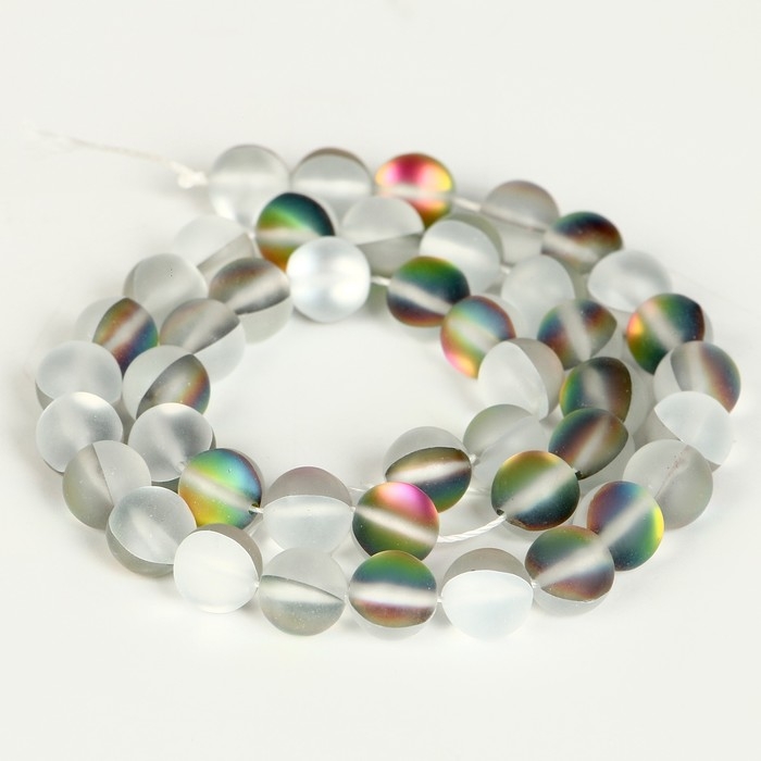 Бусины из натурального камня &laquo;Кошачий глаз&raquo;, набор 46 шт., размер 1 шт. &mdash; 8 мм, матовый серый