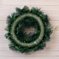 Венок новогодний d- 20 см"Уютная сказка" хлопок ягоды