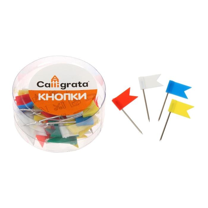 Набор кнопок Набор кнопок "Флажки", цветные, в пластиковой упаковке