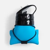 Складная бутылка для воды Langfossen, голубая Складная бутылка для воды Langfossen, голубая