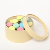 Набор 2 в 1 круглых коробок с окном, кремовый, 21 х 11 - 18 х 10 см Набор 2 в 1 круглых коробок с окном, кремовый, 21 х 11 - 18 х 10 см