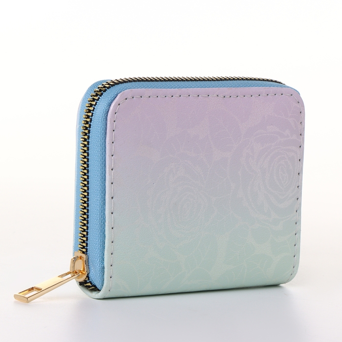 Кошелёк женский на молнии, цвет голубой Кошелёк женский на молнии, цвет голубой
