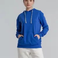 Толстовка с капюшоном Unit Kirenga ярко-синяя, размер 4XL