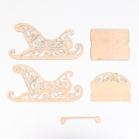 Сувенир "Сани" 31,5х15,5х16 см (набор 5 деталей)