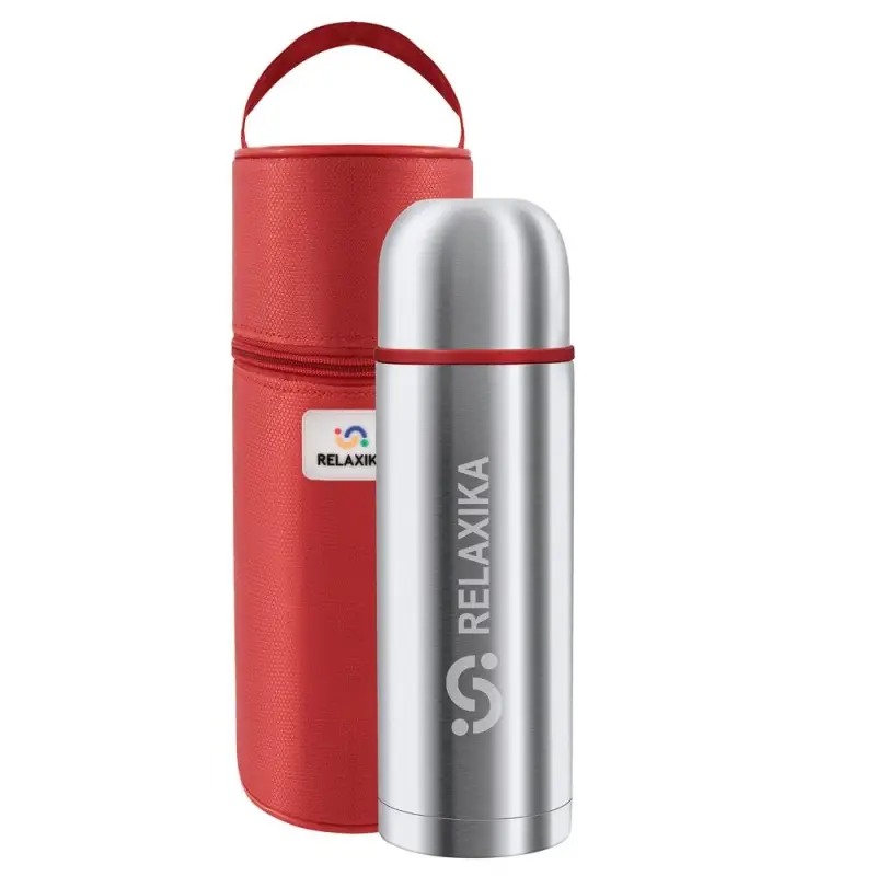Термос Relaxika Duo 1000 в чехле, стальной Термос Relaxika Duo 1000 в чехле, стальной