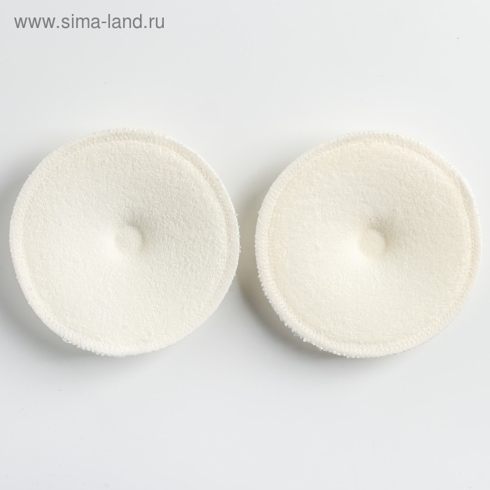 Вкладыши для груди, многоразовые, набор 4 шт., цвет белый, M&B Вкладыши для груди, многоразовые, набор 4 шт., цвет белый, M&B