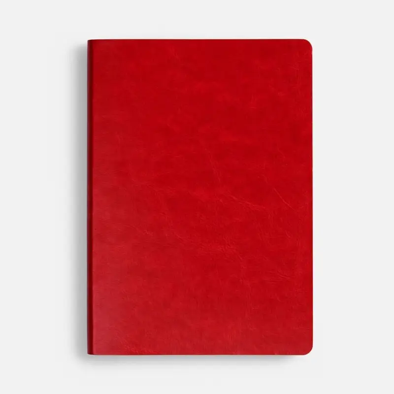 Ежедневник Nebraska Flex, недатированный, красный с серебристым