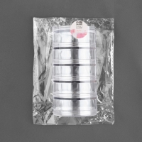 Баночки для хранения мелочей, накручивающиеся, d = 7 &times; 2,6 см, 5 шт