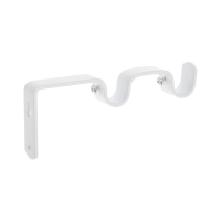 Кронштейн для карниза D20 двухрядный 8/15 см, белый Кронштейн для карниза D20 двухрядный 8/15 см, белый