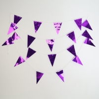 Гирлянда «Флажки», 20 флажков, 10 метров, цвет индиго Гирлянда «Флажки», 20 флажков, 10 метров, цвет индиго