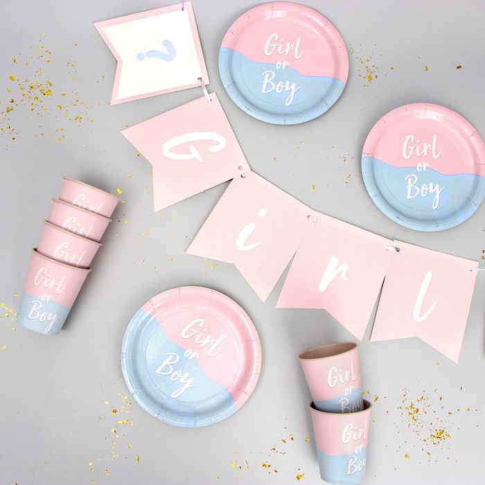 Набор бумажной посуды одноразовый Мальчик /Девочка&raquo;