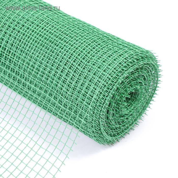 Сетка садовая, 1 &times; 20 м, ячейка ромб 15 &times; 15 мм, пластиковая, зелёная, Greengo