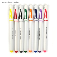 Набор гелевых ручек, 8 цветов, корпус белый с цветными вставками, в блистере Набор гелевых ручек, 8 цветов, корпус белый с цветными вставками, в блистере