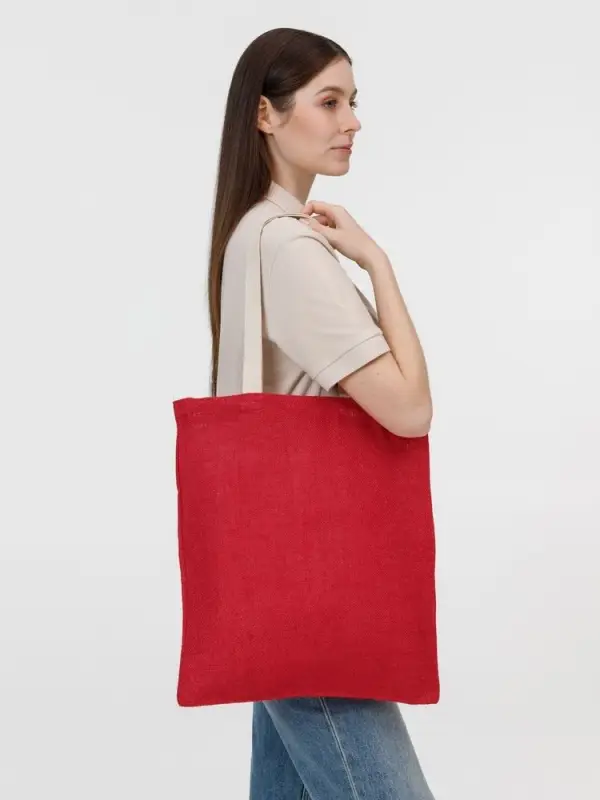 Холщовая сумка на плечо Juhu, красная Холщовая сумка на плечо Juhu, красная