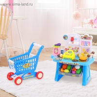 Игровой модуль &laquo;Продуктовая лавка&raquo; с тележкой, 65 предметов, МИКС