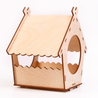 Деревянный скворечник - кормушка для птиц &laquo;Домик&raquo;