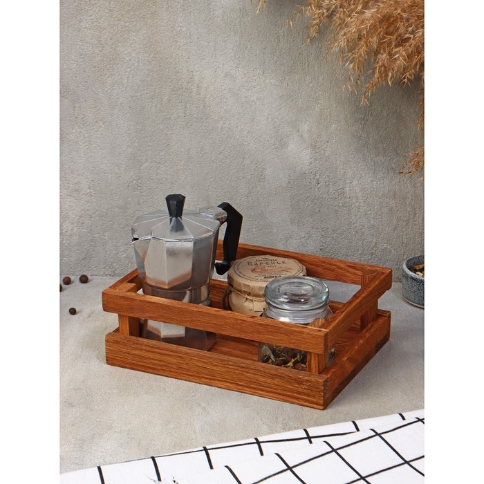 Подставка - органайзер для специй Adelica, 21&times;16&times;6,5 см, дуб