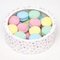 Коробка для макарун тубус с окном "Цветочки", белый, 20 х 6 см Коробка для макарун тубус с окном "Цветочки", белый, 20 х 6 см