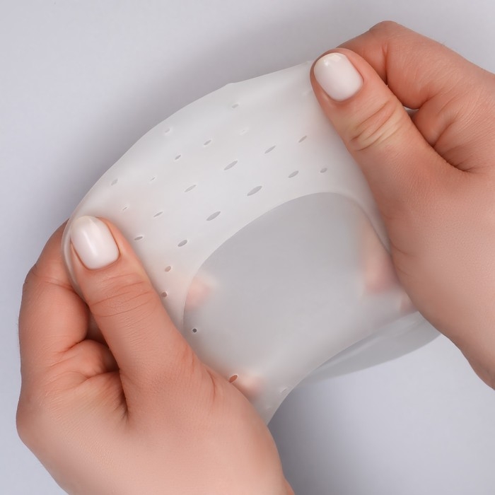 Носочки для педикюра, силиконовые, 20 × 10 см, цвет белый Носочки для педикюра, силиконовые, 20 × 10 см, цвет белый