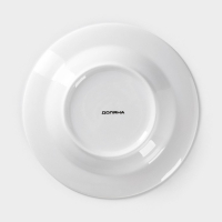 Тарелка глубокая фарфоровая Доляна &laquo;Пташка&raquo;, d=20,2 см, цвет белый