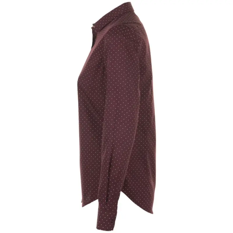 Рубашка женская Becker Women, бордовая с белым, размер XS Рубашка женская Becker Women, бордовая с белым, размер XS