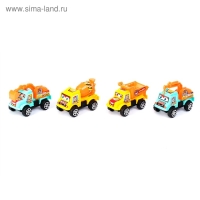 Машина инерционная &laquo;Стройтехника&raquo;, набор 4 шт.