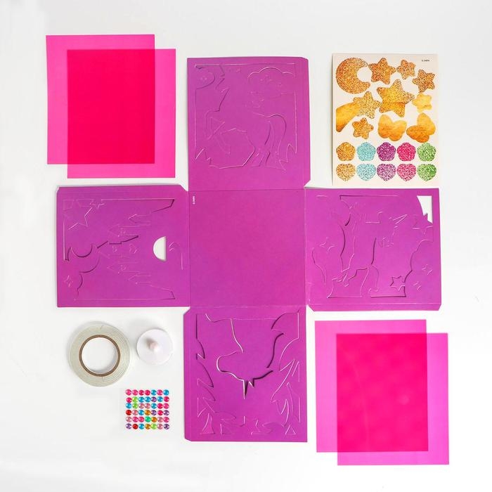 Набор для творчества «Чудесный ночник: единорог», 3Д эффект, цветное свечение, с декором, 5+ Набор для творчества «Чудесный ночник: единорог», 3Д эффект, цветное свечение, с декором, 5+