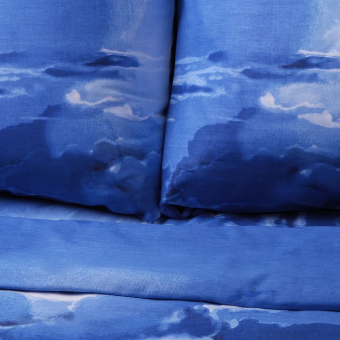 Постельное бельё 2сп Василиса Океан 175х215см, 200х216см, 70х70см 2шт, 100% хлопок