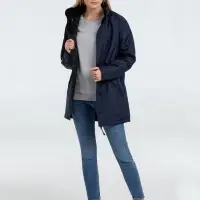 Куртка на стеганой подкладке Robyn темно-синяя, размер 4XL