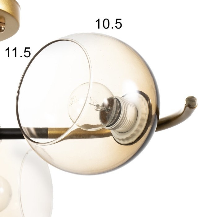 Люстра Люстра "Мерлия" 3хЕ27 40Вт черно-золотой 50х50х27 см BayerLux