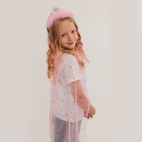 Карнавальный набор «Очаровательная принцесса» длина плаща 80 см, диадема, розовый Карнавальный набор «Очаровательная принцесса» длина плаща 80 см, диадема, розовый