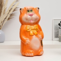 Копилка "Кот с бантом и рыбкой" рыжий, 38см Копилка "Кот с бантом и рыбкой" рыжий, 38см