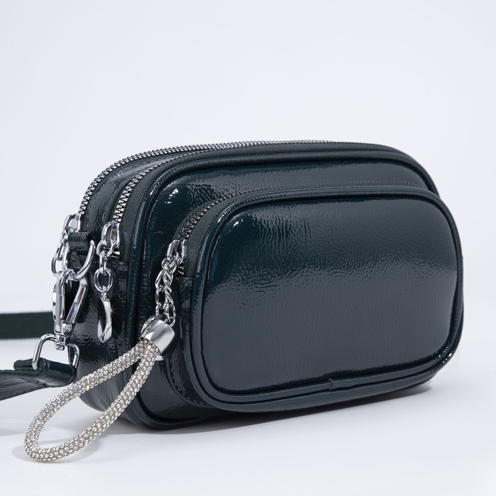 Сумка кросс-боди на молнии, цвет зелёный Сумка кросс-боди на молнии, цвет зелёный