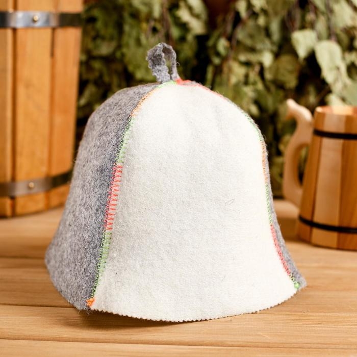 Шапка для бани Шапка для бани "Меланж" комбинированная