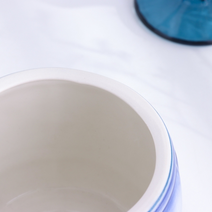 Горшочек Горшочек "Медведь в бочке", 17 х 11 см, гжель