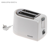 Тостер Galaxy GL 2906, 850 Вт, 5 режимов прожарки, 2 тоста, белый Тостер Galaxy GL 2906, 850 Вт, 5 режимов прожарки, 2 тоста, белый