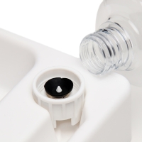 Миска двойная с автопоилкой (съёмная бутылка) 28 х 23 х 20,5 см, белая Миска двойная с автопоилкой (съёмная бутылка) 28 х 23 х 20,5 см, белая