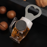 Открывашка Доляна &laquo;Пивная кружка&raquo;, 10&times;5 см, цвет серебристый