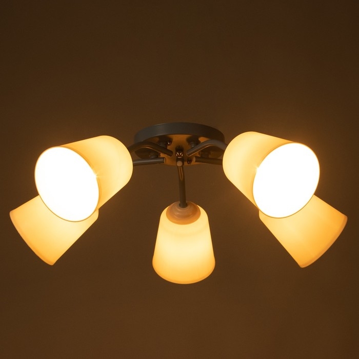 Люстра Люстра "Онлайн" (цил.) 5х15Вт Е27 МОДЕЛЬ:BR 00279 голубой 52х52х15см